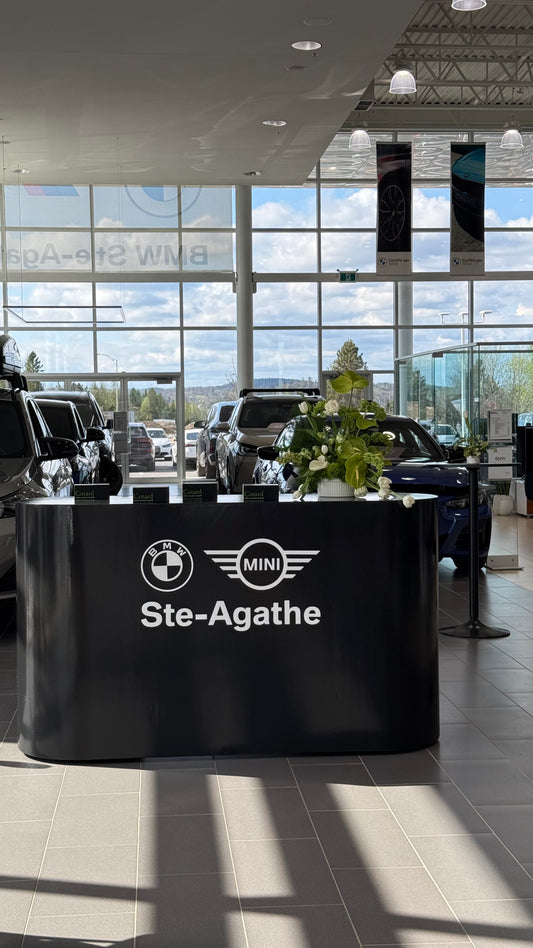 ARLO - Modern Black Oval Event Bar – 6ft