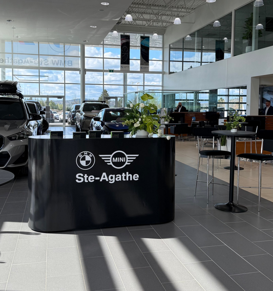 ARLO - Modern Black Oval Event Bar – 6ft