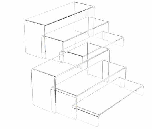 Mona - Clear Acrylic Display Risers (set of 6)