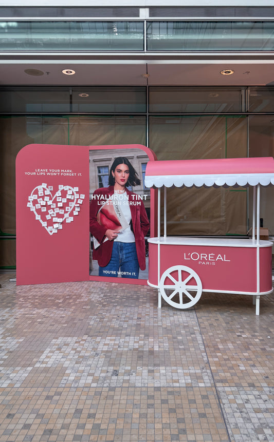 Custom Rounded Corner Wall Installation | Brand Activation Backdrop